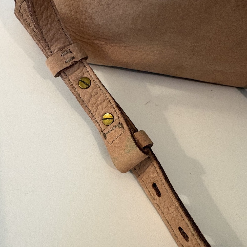Madewell The Zip-Top Transport Crossbody Bag Nubuck Leather Everyday Purse Brown - Picture 9 of 16
